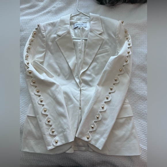 NWOT 10 Crosby Derek Lam Studded Scalloped Sleeve Jacket Blazer - Picture 15 of 16